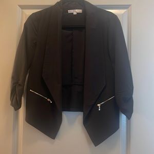 Black blazer with zippers
